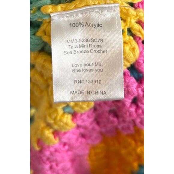 Show Me Your Mumu Tara Coverup Dress in Sea Breeze Crochet XS - Picture 7 of 8